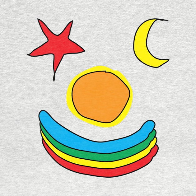 stars, moon, sun and rainbow by ARJUNO STORE